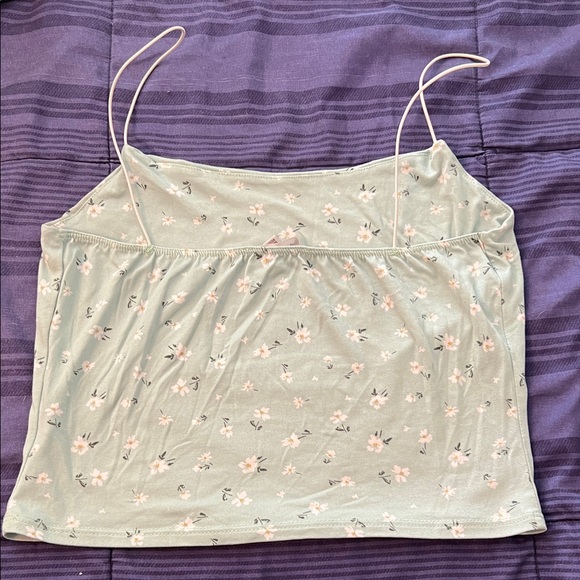 Gaze Floral Crop Top - Light Green - Picture 5 of 6